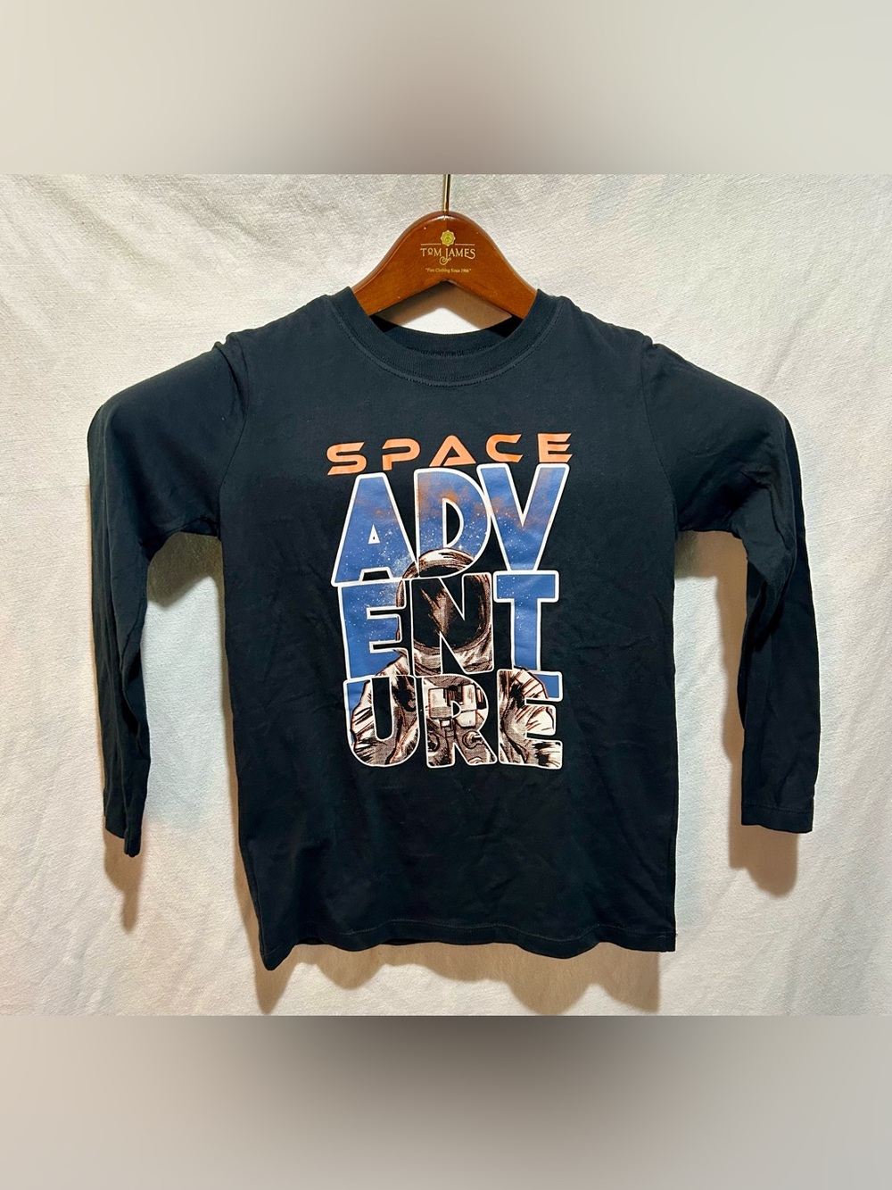 Carters Kid Space Adventure Long Sleeve Shirt NWT Size 7 Black Astronaut